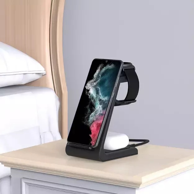 Tech-Protect QI15W-A36 3in1 Charging Station for Android - Black 13