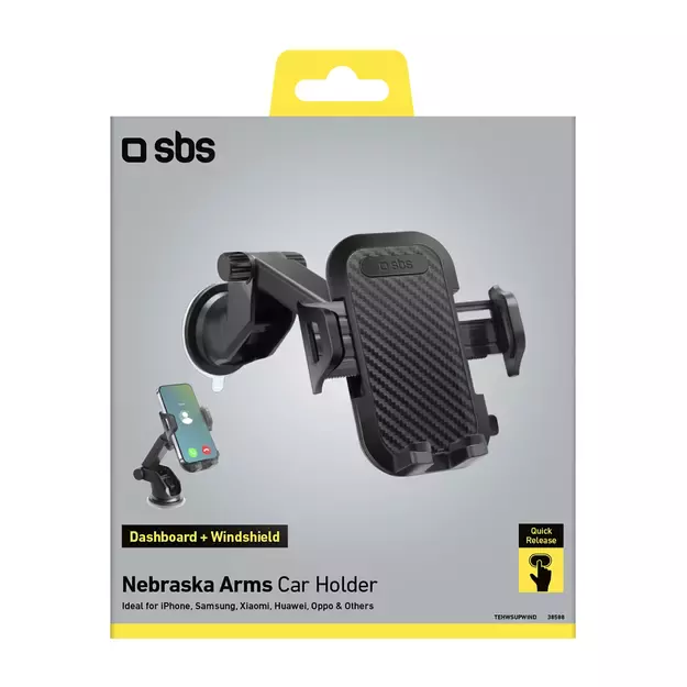SBS TEHWSUPWIND smartphone holder telescopic with suction cup - black 7
