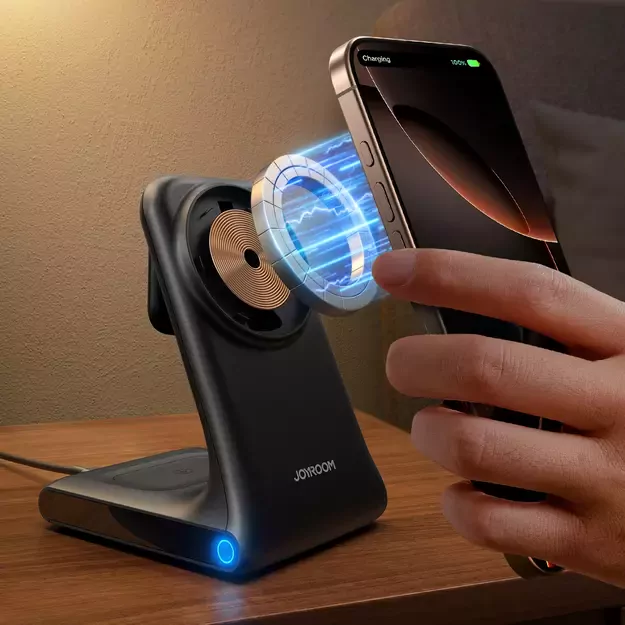 Joyroom JR-W15 Wireless Charger 3 in 1 Charging Station with MagSafe - Black 9