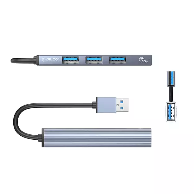 Orico AH-A13 USB-A Hub Docking Station 1x USB-A 3.0 + 3x USB-A 2.0 - Gray 1