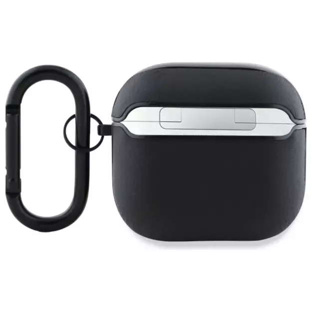AMG Leather White Logo Case for AirPods 4 - Black / White 1