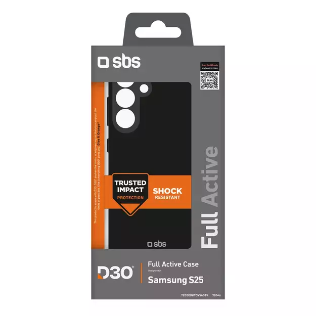 SBS D3O Case for Samsung Galaxy S25 - Black 1