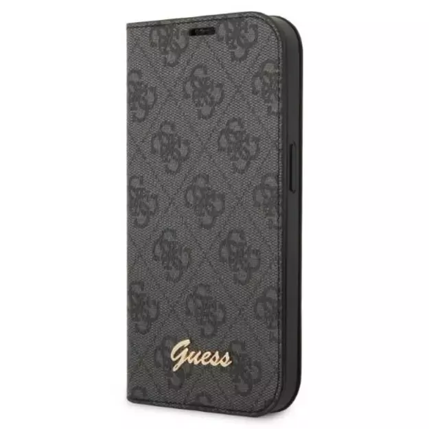 Guess GUBKP14SHG4SHK iPhone 14 6.1 &quot black / black book 4G Vintage Gold Logo