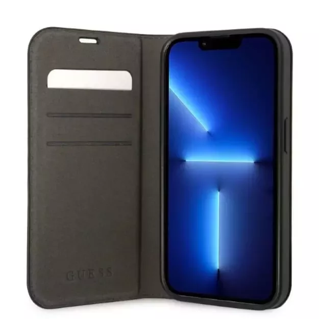 Guess GUBKP14SHG4SHK iPhone 14 6.1 &quot black / black book 4G Vintage Gold Logo 3