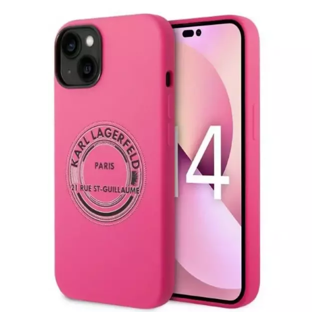 Karl Lagerfeld KLHCP14MSRSGRCF iPhone 14 Plus 6.7 &quot hardcase pink / pink Silicone RSG