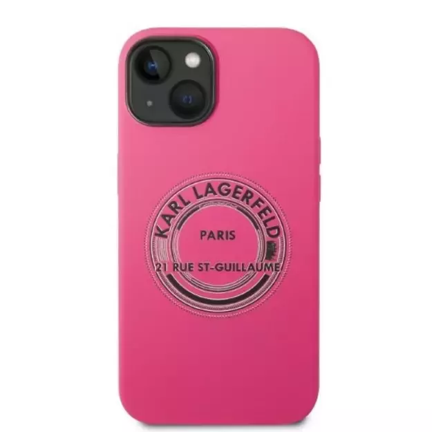 Karl Lagerfeld KLHCP14MSRSGRCF iPhone 14 Plus 6.7 &quot hardcase pink / pink Silicone RSG 9