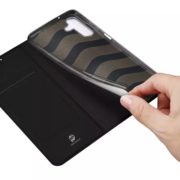 Dux Ducis Skin Pro Case for Samsung Galaxy A14 4G / 5G Cover with Flip Card Wallet Stand Black 7
