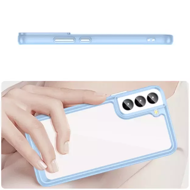 Outer Space Case for Samsung Galaxy S23+ cover with a flexible frame blue 7