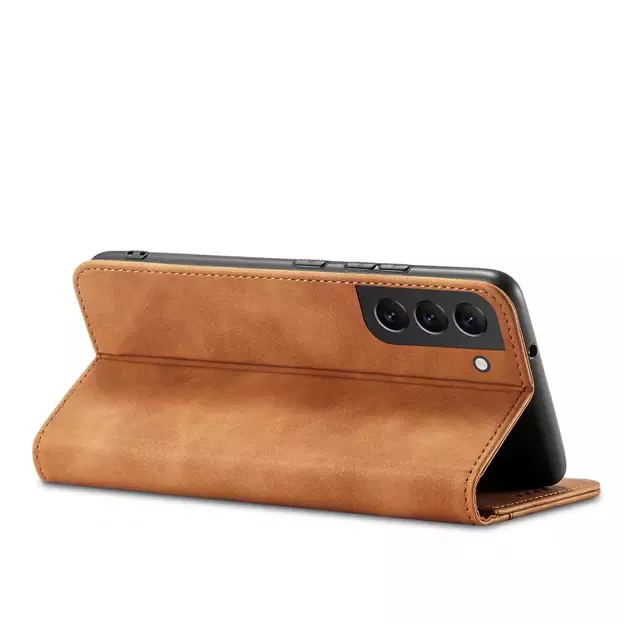 Magnet Fancy Case for Samsung Galaxy S23+ flip cover wallet stand brown 21