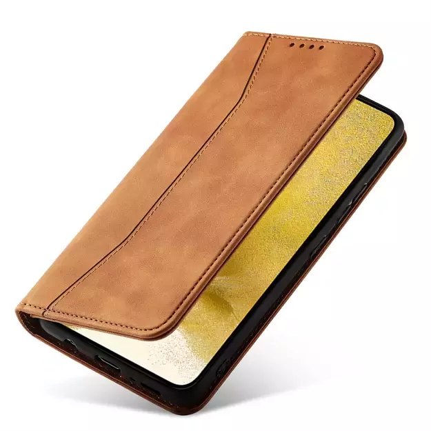 Magnet Fancy Case for Samsung Galaxy S23+ flip cover wallet stand brown 15