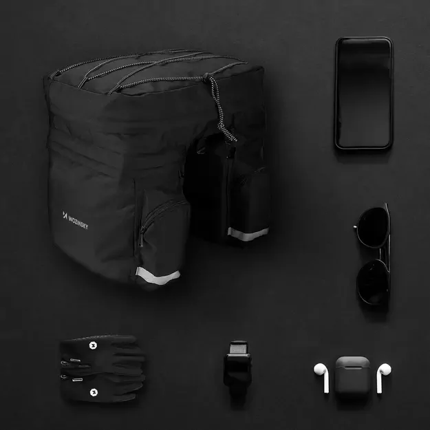 Wozinsky spacious bike bag 60 l for the trunk (rain cover included) black (WBB13BK) 7