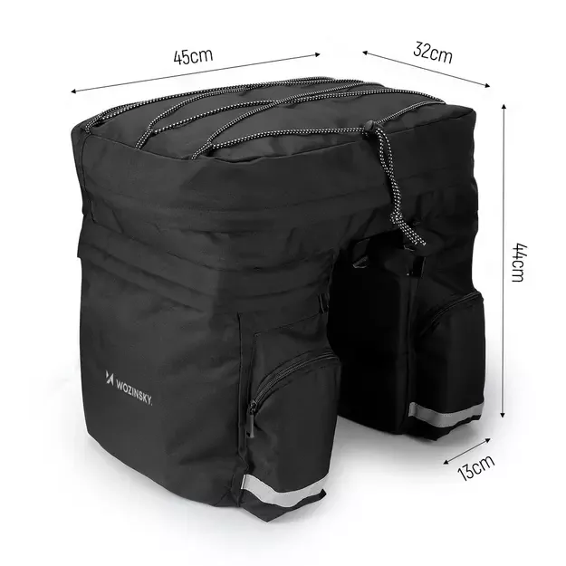 Wozinsky spacious bike bag 60 l for the trunk (rain cover included) black (WBB13BK) 6