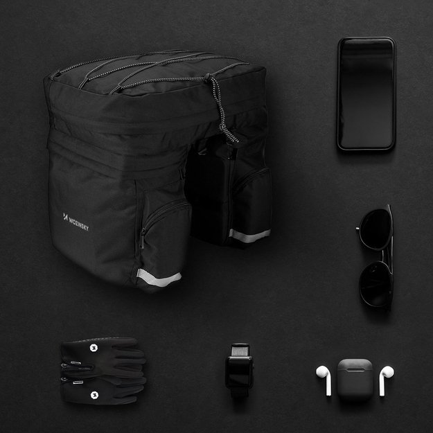 Wozinsky spacious bike bag 60 l for the trunk (rain cover included) black (WBB13BK) 20