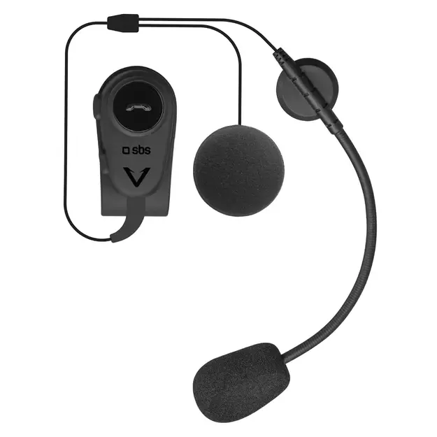 SBS TEEARSETMONOMOTOBTK mono wireless headset for motorcycle helmet - black 8