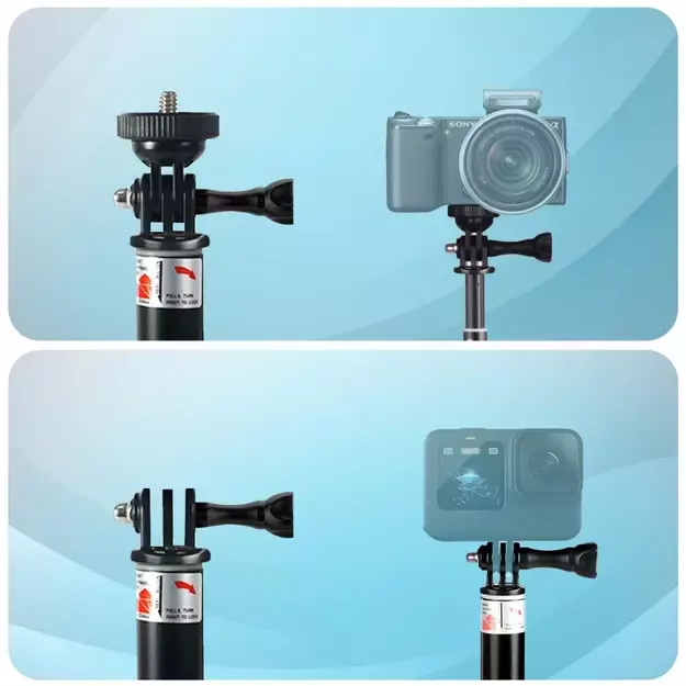 Tech-Protect GA100 Monopad &amp  Selfie Stick for GoPro / DJI - Black 1
