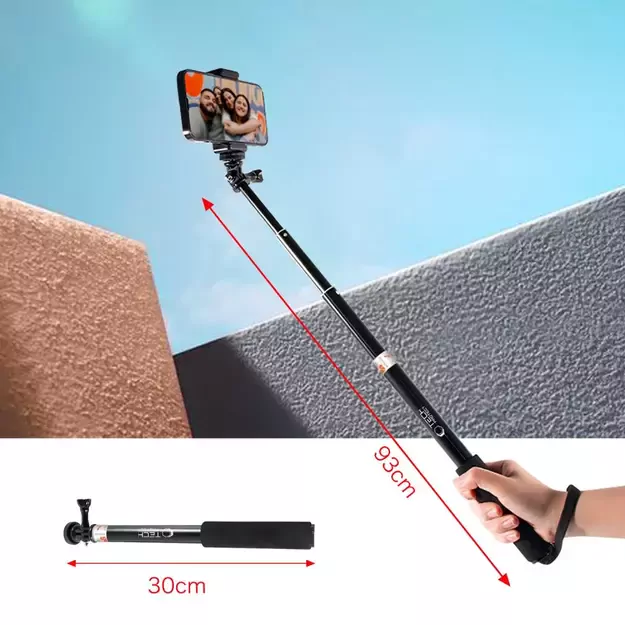 Tech-Protect GA100 Monopad &amp  Selfie Stick for GoPro / DJI - Black 4