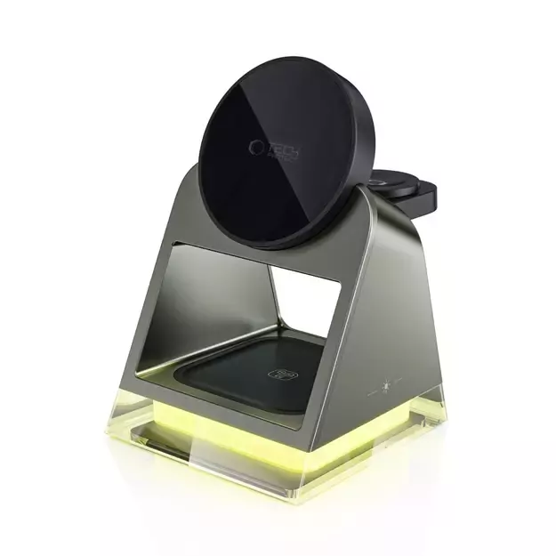 Tech-Protect QI15W-A43 3in1 Wireless Charger with MagSafe for Apple Devices - Black 2