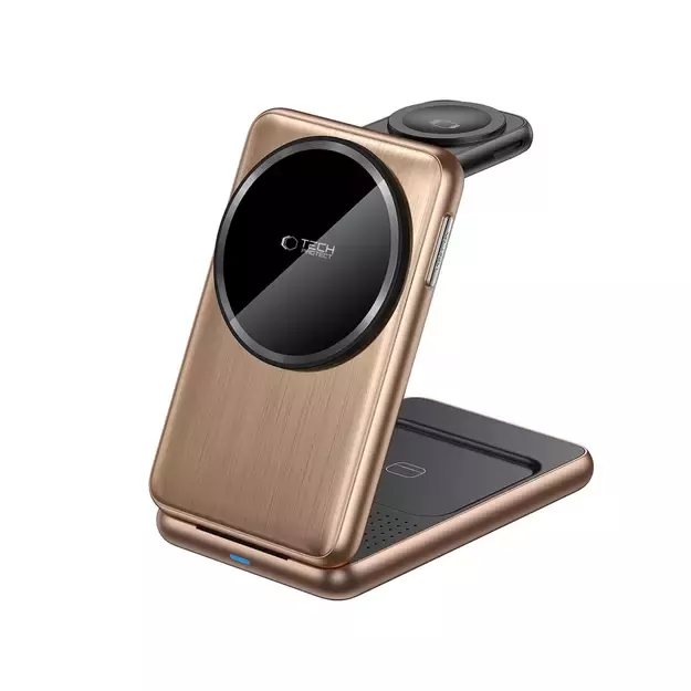 QI15W-A42 3in1 Inductive Charger with MagSafe for Apple Devices - Gold 7
