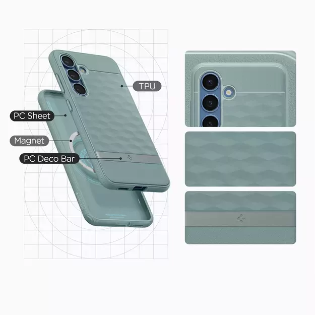 Caseology Parallax Mag MagSafe Samsung Galaxy S25 Case - Green 13