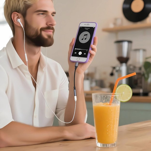 Wozinsky WALJ-01 Lightning adapter - 3.5mm mini jack - black 8