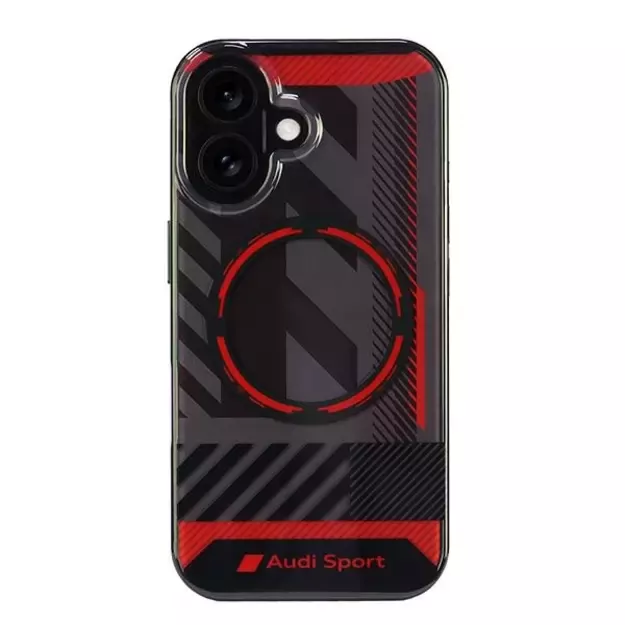 Audi IML Sport MagSafe iPhone 16 6.1&quot  black/black hardcase AUS-IMLMIP16-RSQ/D2-BK