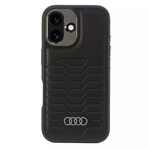 Audi Synthetic Leather MagSafe iPhone 16 Plus 6.7&quot  black/black hardcase AU-TPUPCMIP16M-GT/D3-BK
