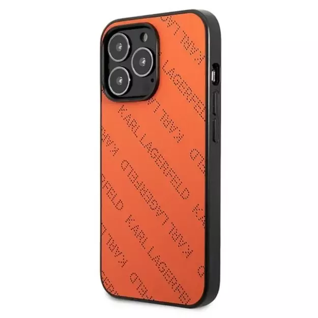 Karl Lagerfeld Perforated Allover Case for iPhone 13 Pro / 13 6.1&quot  - Orange 8