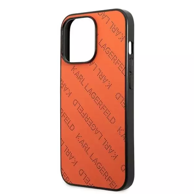 Karl Lagerfeld Perforated Allover Case for iPhone 13 Pro / 13 6.1&quot  - Orange 12