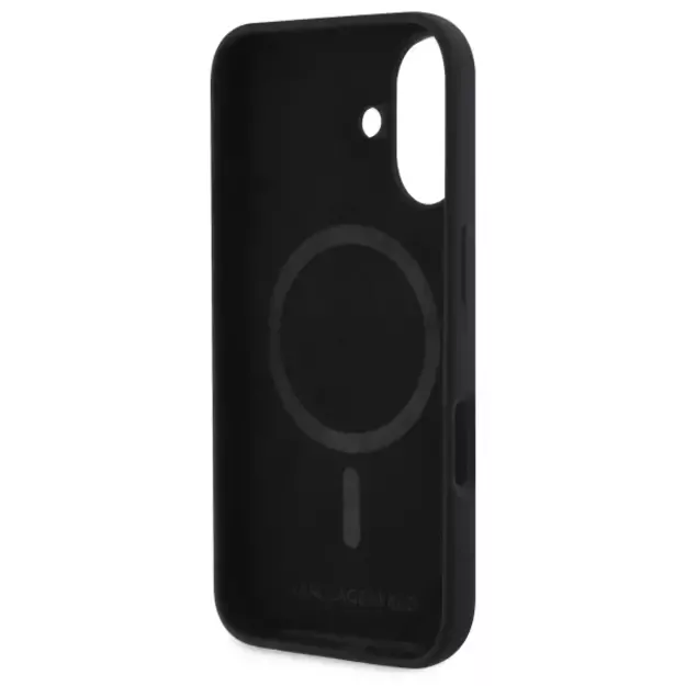 Karl Lagerfeld KLHMP16SSKCHTCK iPhone 16 6.1&quot  black/black hardcase Silicone Karl&amp Choupette Heads MagSafe 13