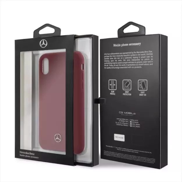 Mercedes Silicone Line iPhone X/XS Case - Red 12