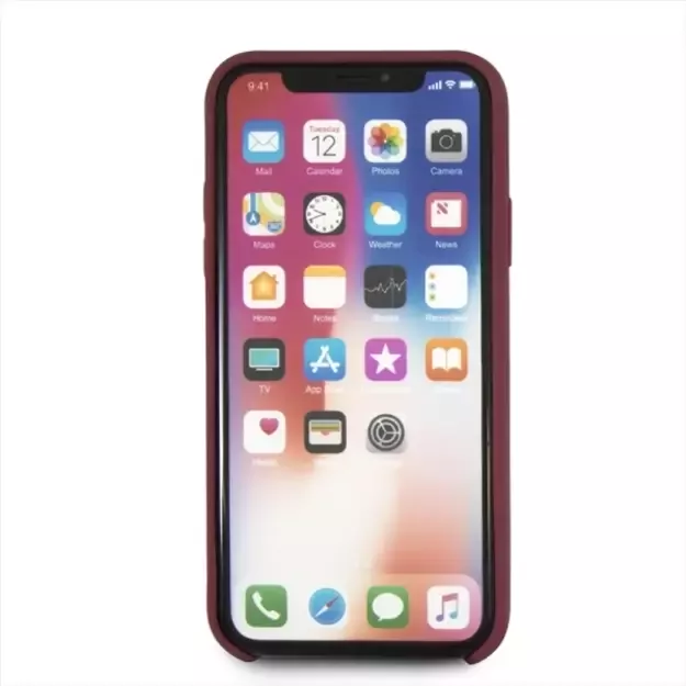 Mercedes Silicone Line iPhone X/XS Case - Red 9