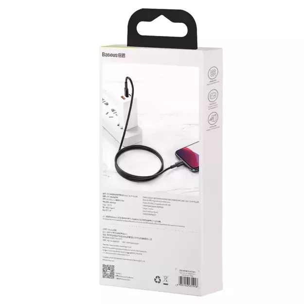 Baseus CATLGD-A01 Lightning - USB-C PD 20W 480Mb/s 2m cable - black 5