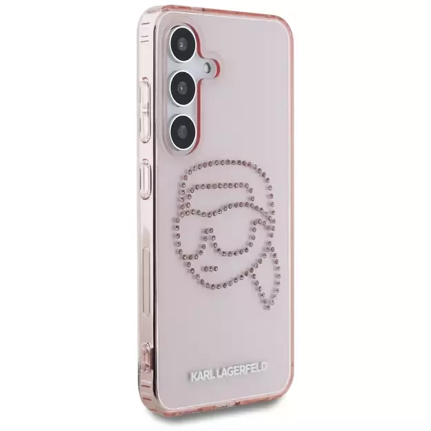 Karl Lagerfeld Rhinestones K. Head Logo Samsung Galaxy S25 Case Pink 10