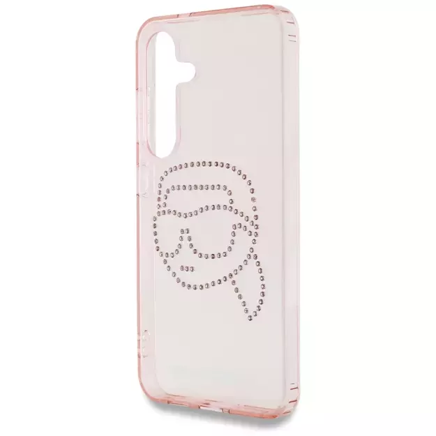 Karl Lagerfeld Rhinestones K. Head Logo Samsung Galaxy S25 Case Pink 12