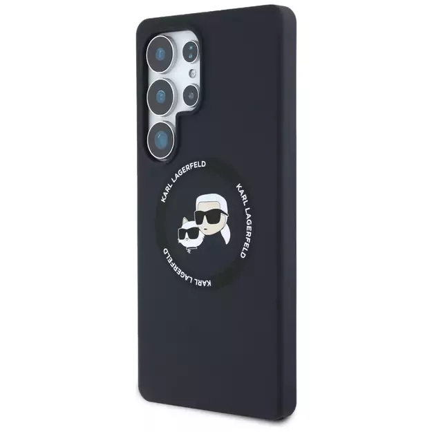 Karl Lagerfeld Silicone Double Heads And Circle MagSafe Samsung Galaxy S25 Ultra case black 11