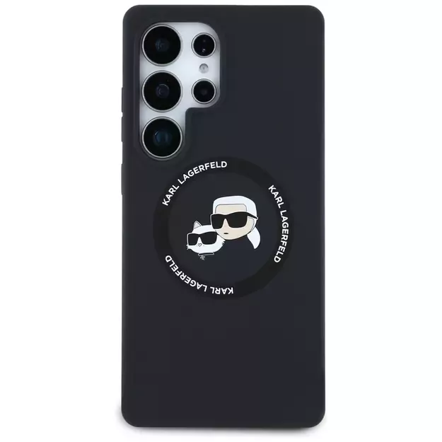 Karl Lagerfeld Silicone Double Heads And Circle MagSafe Samsung Galaxy S25 Ultra case black 12