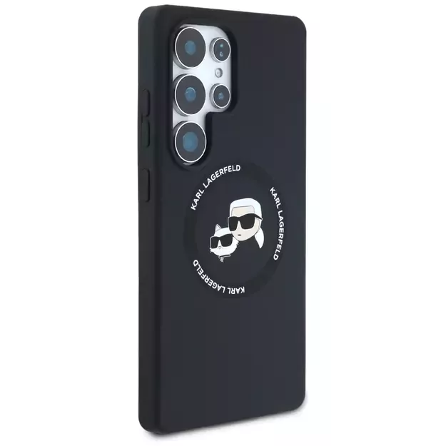 Karl Lagerfeld Silicone Double Heads And Circle MagSafe Samsung Galaxy S25 Ultra case black 13