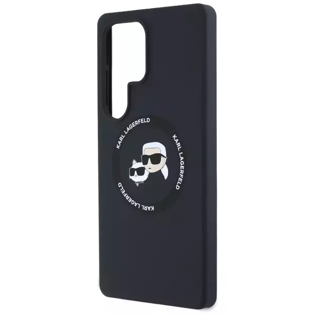 Karl Lagerfeld Silicone Double Heads And Circle MagSafe Samsung Galaxy S25 Ultra case black 1