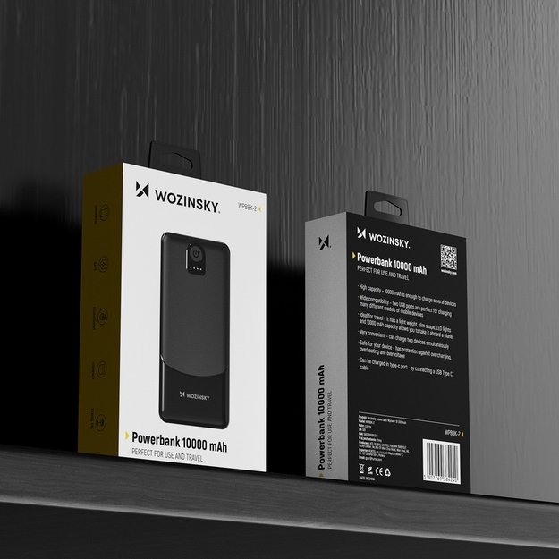 Wozinsky Wpower WPBBK-2 10000mAh Power Bank - Black 7