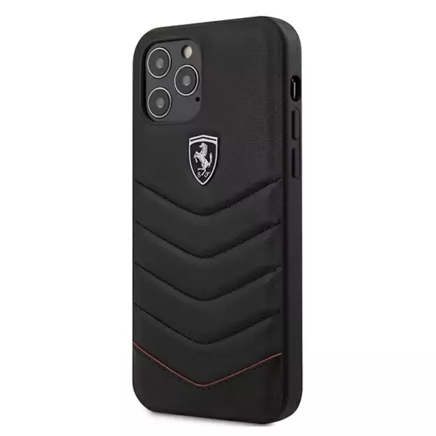 Ferrari FEHQUHCP12LBK iPhone 12 Pro Max 6.7&quot  black/black hardcase Off Track Quilted