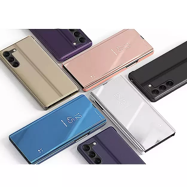 Clear View Case cover for Samsung Galaxy S23+ flip cover blue 10
