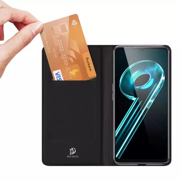 Dux Ducis Skin Pro Case For Realme 10 5G / Realme 9i 5G Cover Flip Card Wallet Stand Black 16