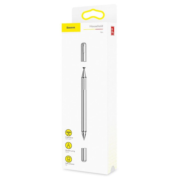 Baseus Golden Cudgel ACPCL-0S double-sided stylus for tablets, phones with gel pen - silver 13