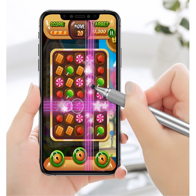 Baseus Golden Cudgel ACPCL-0S double-sided stylus for tablets, phones with gel pen - silver 8