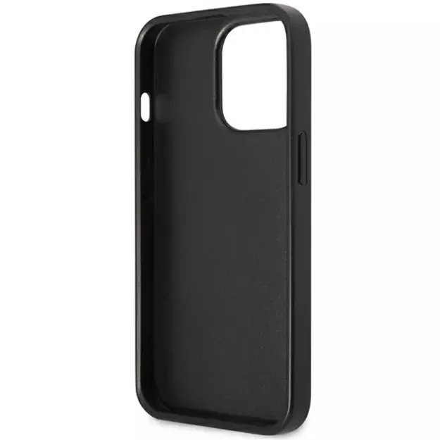 Guess GUHCP13LP4TPK iPhone 13 Pro / 13 6.1&quot  black/black hardcase 4G Triangle Logo Cardslot 13