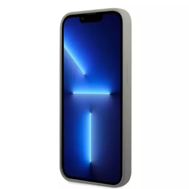 Guess GUHMP13SSPLG iPhone 13 mini 5.4&quot  grey/grey hard case Silicone Logo Plate MagSafe 12