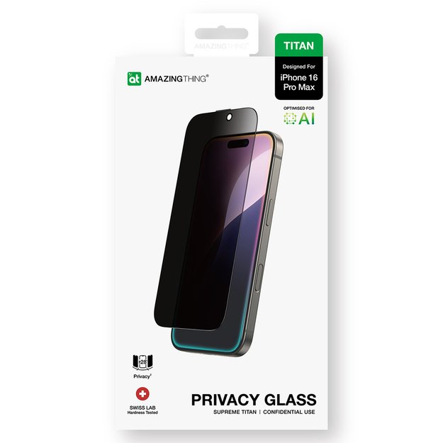 AmazingThing Titan Privacy Glass Privacy Tempered Glass for iPhone 16 Pro Max 11