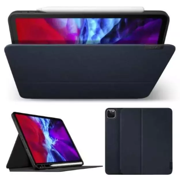 LAUT Prestige Folio Case with Apple Pencil Holder for iPad Pro 11 , iPad Air 10.9  - Navy Blue 2