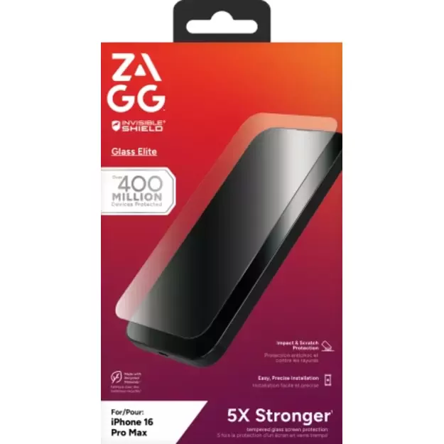 ZAGG InvisibleShield Glass Elite for iPhone 16 Pro Max