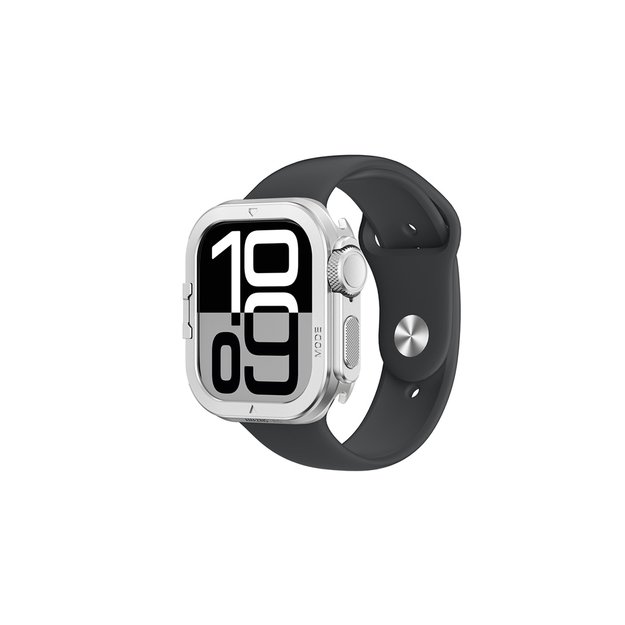 AmazingThing Titan Pro Metal Case for Apple Watch 11 46mm Aluminum - Silver